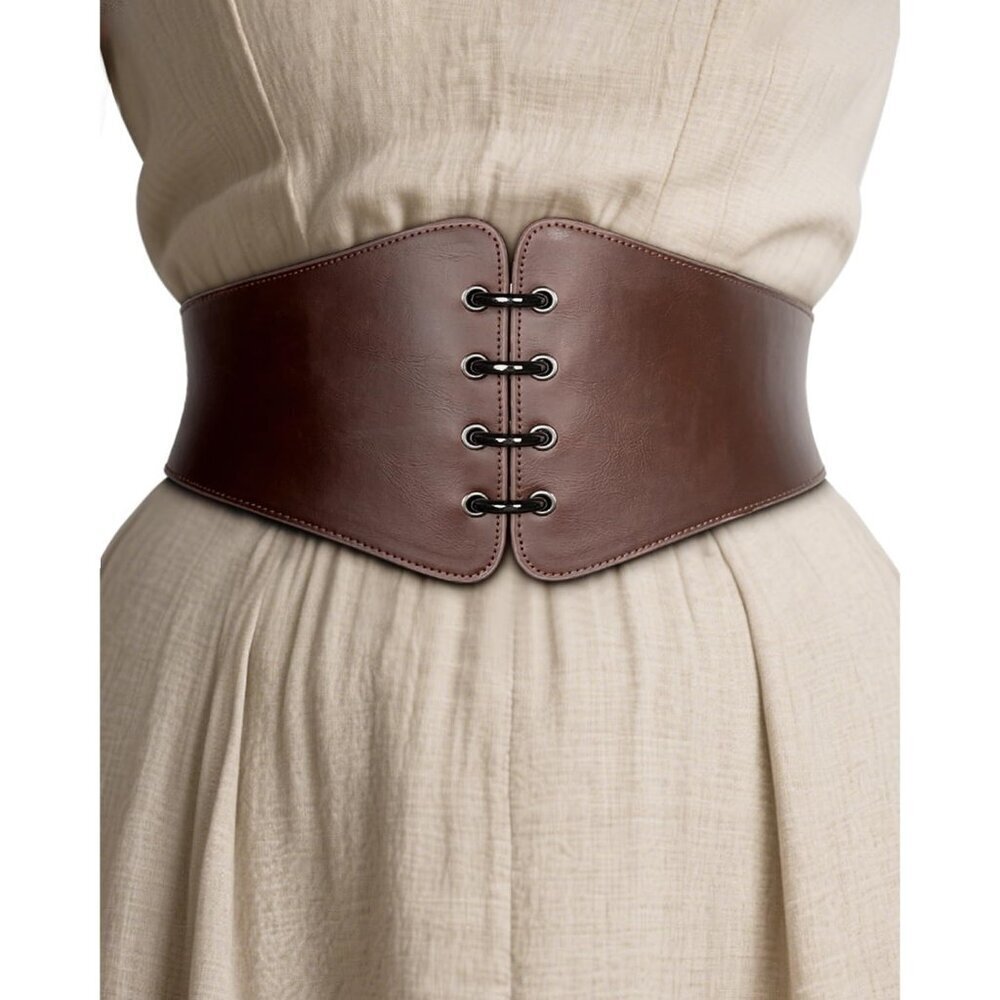 Viking Leather Corset Belt Women Medieval Renaissance Costume Accessory